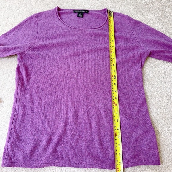 Elena Solano 100% Cashmere Sweater Size L Pink - Picture 4 of 5